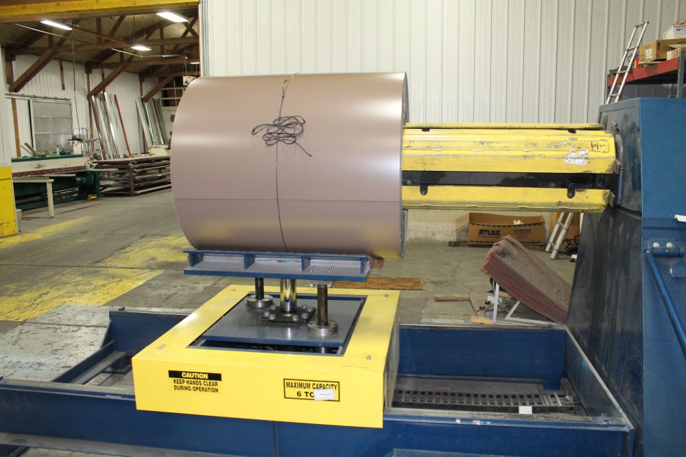 Press used in sheet metal roofing production