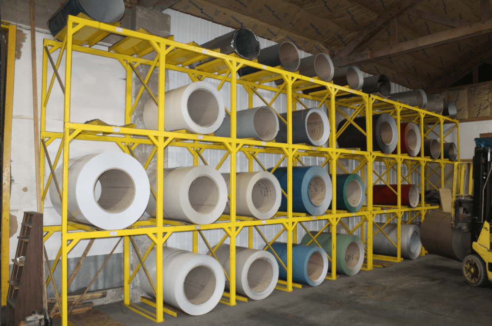 Rolls of materials used in sheet metal production