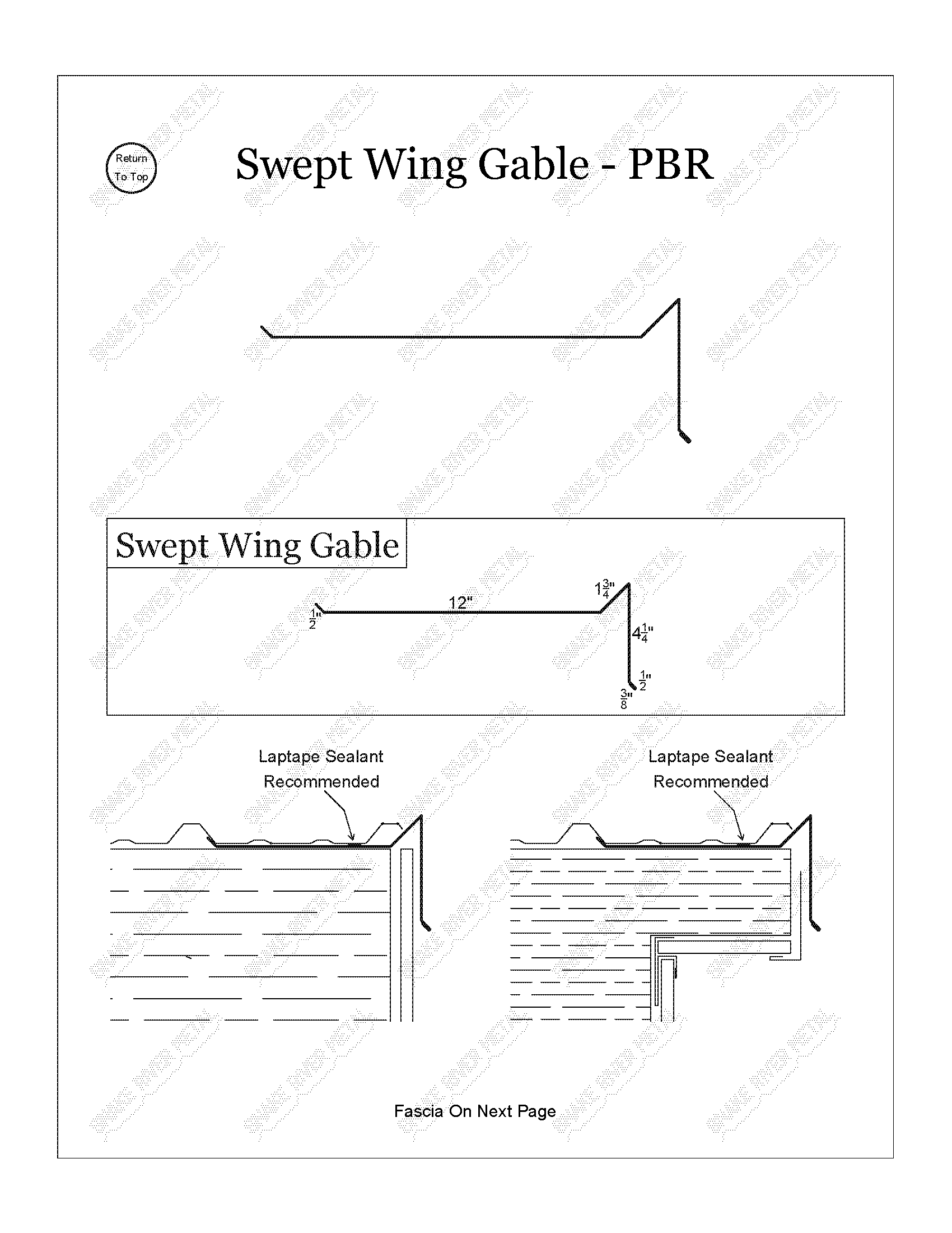 Swept Wing Gable - PBR Trim