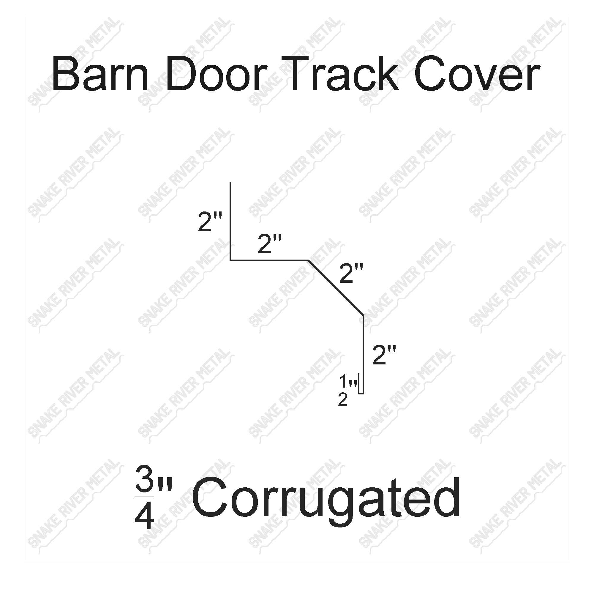 Barn Door Track Cover - Corrugated Trim