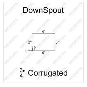Down Spout - Corrugated Trim