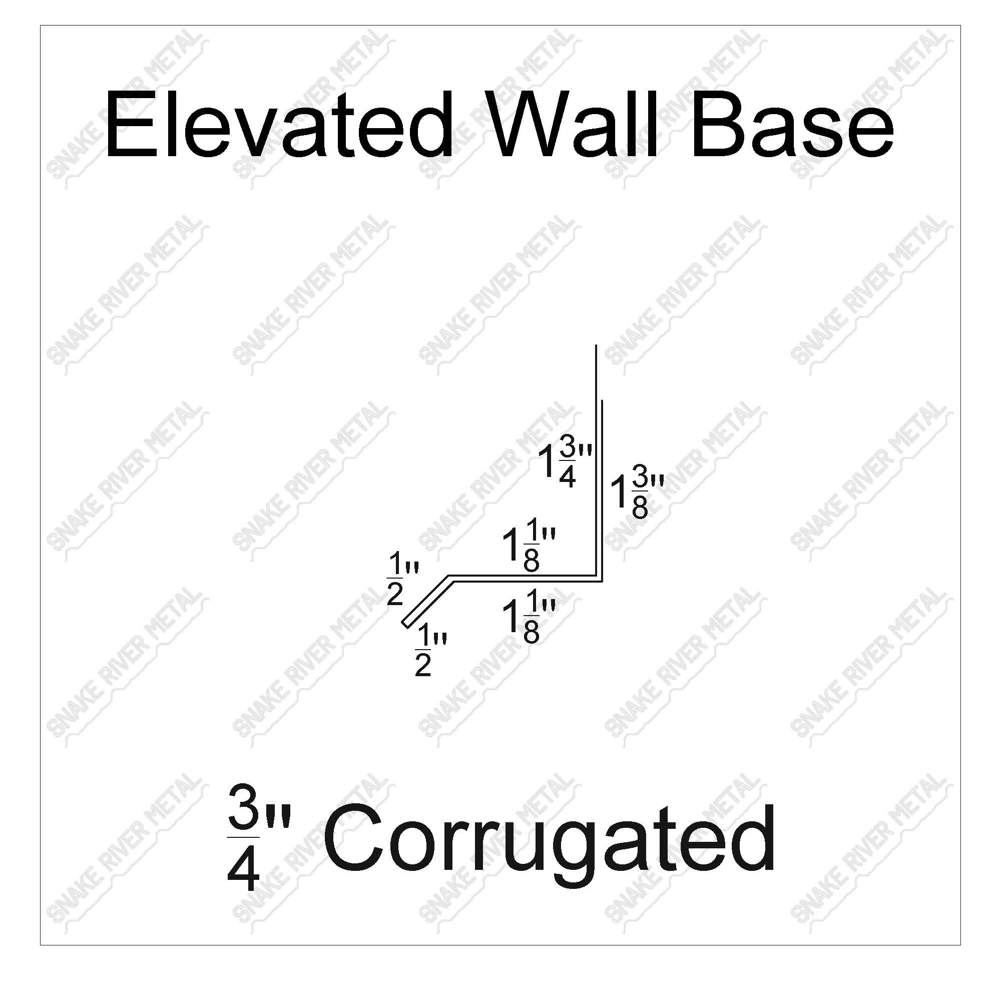 Elevated Wall Base - Corrugated Trim