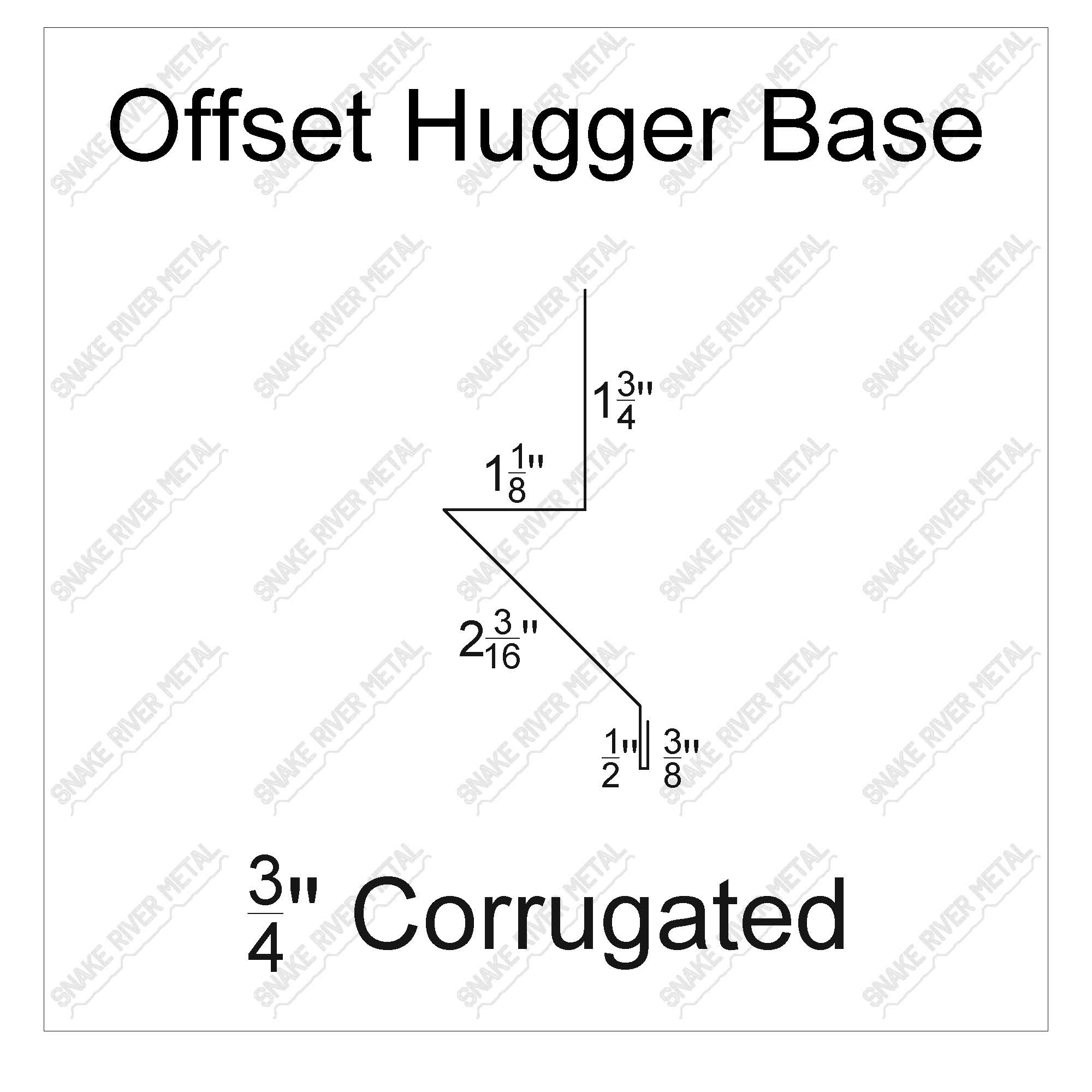 Offset Hugger Base - Corrugated Trim