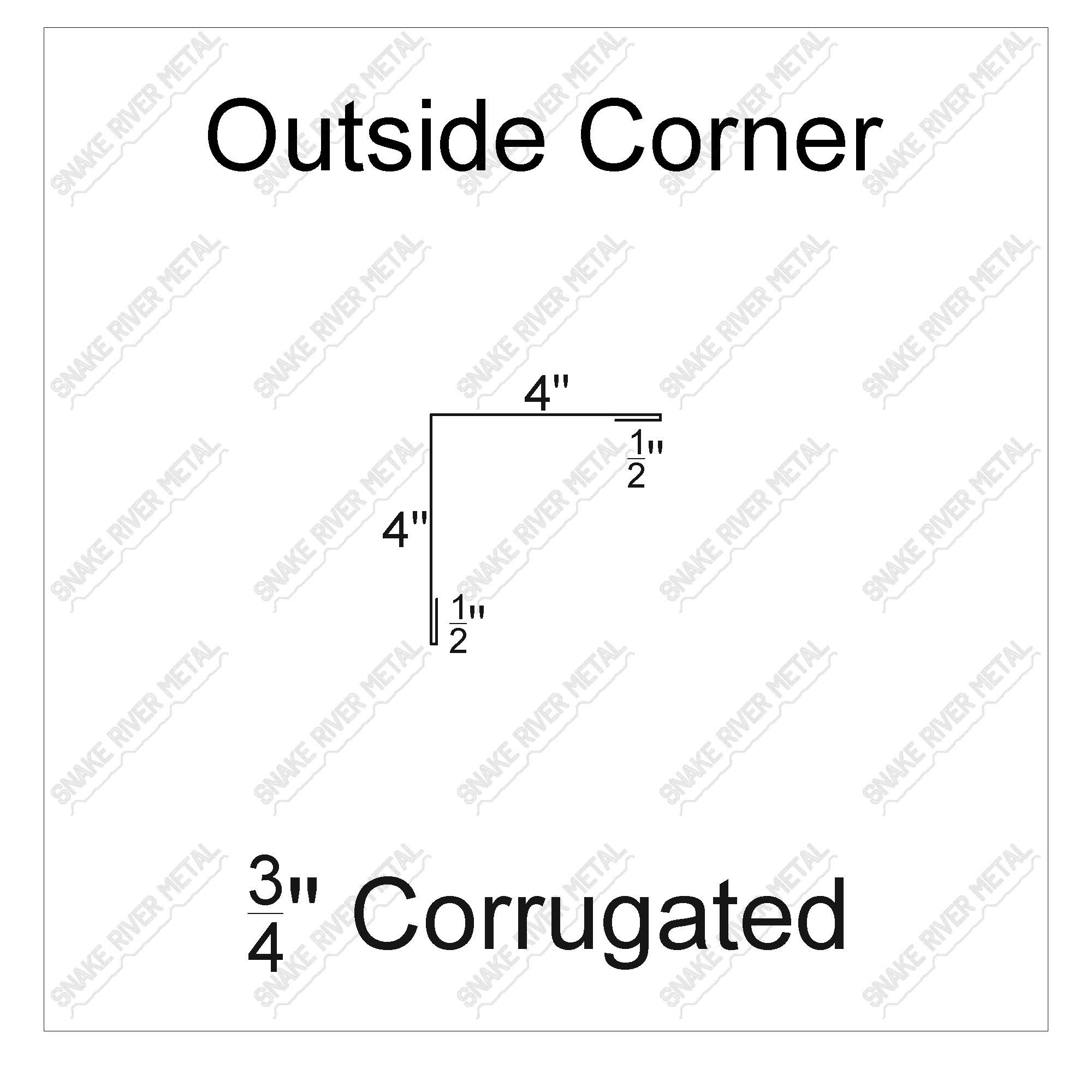 Outside Corner - Corrugated Trim