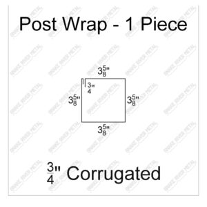 Post Wrap 1 Piece - Corrugated Trim