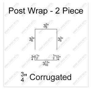 Post Wrap 2 Piece - Corrugated Trim