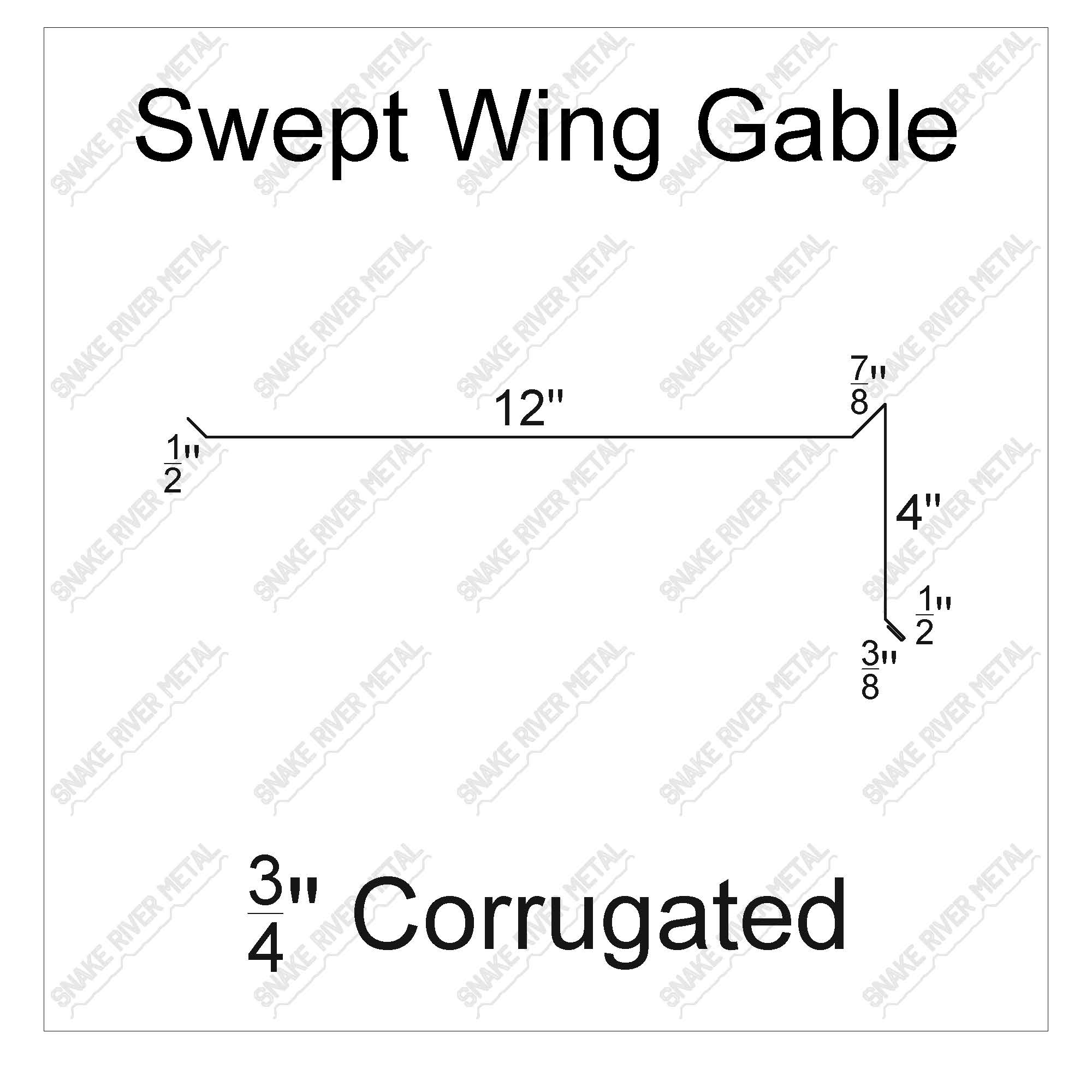 Swept Wing Gable - Corrugated Trim
